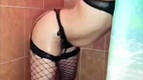 Oh Wow, Latina Mature Amateur Masturbates With Dildo In Shower For First Time!