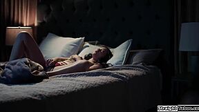 Blonde gets her beaver licked while we bang nearby.