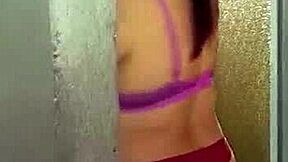 I Didn't Think She'd Agree to Bang, Spied Her on Hidden Cam 'Cause Her Ass Drives Me Wild! Her Petite Body in Panties Is Too Hot!