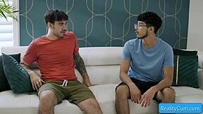 Busty Milf Spencer Scott Seduces Teen 18+ Diego Perez with Pierced Nipples for Hard Action