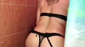 Oh Wow, Latina Mature Amateur Masturbates With Dildo In Shower For First Time!