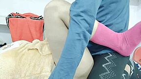 Skinny Indian Teen Maid Gets Anal Creampie From House Owner In Kitchen