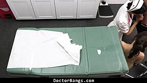 the doctor needs more than examination from the shy teen patient, including blowjob and doggystyle.