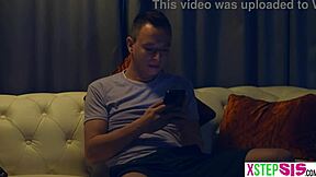 European stepsister threesome with petite bff!