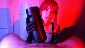 Brunette Teen Uses Sex Toy On Him Then Gives Blowjob