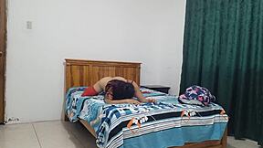 stepmother in lingerie prepares for a night of intense activity with me