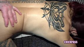 scarlett foxx petite redhead rides stranger's cock in doggystyle