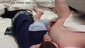 I’m Overwhelmed! Schoolgirl in Uniform Rides Me with Her Tight Pussy Full of Cum!