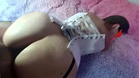 le puse el corset de mi mujer a mi empleada y la folle como si fuera mi esposa al final la llene de semen por puta full on xred sheer 2