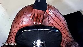 Ebony Ghetto Barbie Skips Class for Anal Creampie on Stool. Monster Cock Rides Hard!