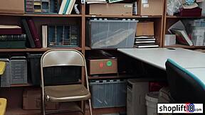 petite brunette teen busted and drilled by bad cop, huh?