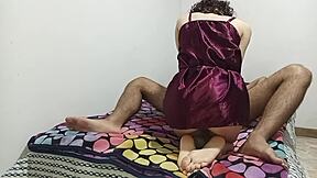 Seducing in Dress, We Kiss, Then He PENETRATES Me Hard Against Wall