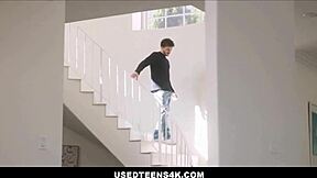 Girl uses a big dildo privately