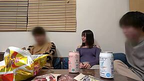 cute young girl cums hard on ex's cock