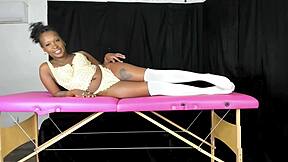 modeling lace vintage lingerie, um, ya know, showin off my petite ebony curves