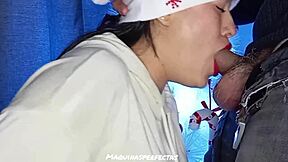 Christmas deepthroat blowjob.