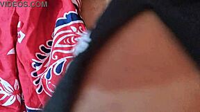 shy married woman meets food delivery guy in bedroom