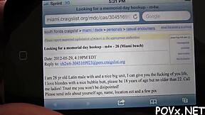 hard dick brings joy to horny chick in rough pov action