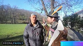 mia trejsi takes double vaginal in easter foursome with hot redhead katy rose