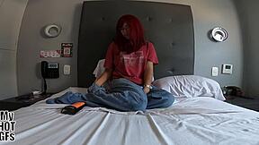 Colegiala riding until he cums inside?