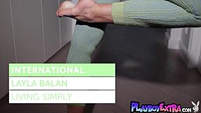 look at layla balan undressing her petite asian body, revealing those small tits and pussy?