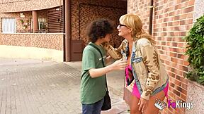 Victoria Vera teaches young guy to fuck MILF with deepthroat and riding.