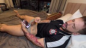 Caught my stepbrother jerking, so we all got freaky together!