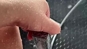 Hot aesthetic stepsis masturbates in sunny shower, teen 18+ amateur from Los Angeles