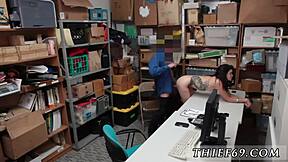 Teen 18+ suspect gets ass to mouth and double black in police uniform