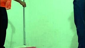 did the cleaning guy get seduced by the nurse and fuck her hard with condom in the office hallways?