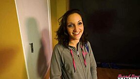 i love skinny coed ryann's footjob, her shaved twat fingered bent over