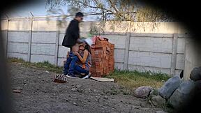 caught on camera, this latina flashing her ass and pussy at work outdoors