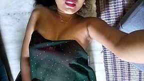 indian woman performs self-pleasure and releases fluid