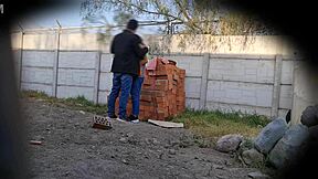 caught on camera, this latina flashing her ass and pussy at work outdoors