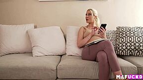 horny euro hottie gets her face fucked deep by husband after reunion