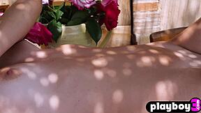 Big ass brunette teen strips naked to show off hot body and sexy curves. Her solo pose is pure fire!