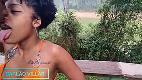 Brazilian Teen Sucks Big Cock