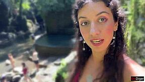 I got cum on my face in a public locker room. Then did a cumwalk by the waterfall.