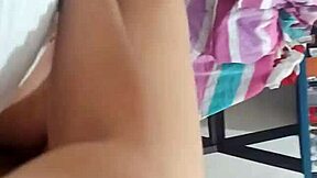 Watch This Young Amateur Stroke Neighbor's Cock Alone At Home!