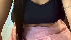 wife enjoys a night at the hotel with a friend, filming their intimate moments together