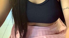 wife enjoys a night at the hotel with a friend, filming their intimate moments together