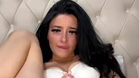 Teen American exchange student indulges in solo masturbation on webcam.