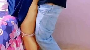 Intriguing contrast: virgin ass given after begging on vacation