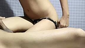 This tiny Pinay gets muff diving and fucked by her friend because she's too horny to talk