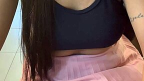 wife enjoys a night at the hotel with a friend, filming their intimate moments together