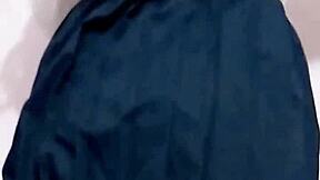 Intriguing contrast: virgin ass given after begging on vacation