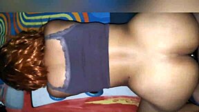 latina culona bent over, loud tv hides balcony pounding