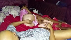 My wife adores being fucked sideways by her husband in bareback anal