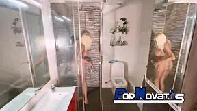 I'm this blonde spanish mother on vacation in barcelona with victor bloom at a party interview