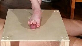 Hungarian domina stomps cock with bare feet in HD.